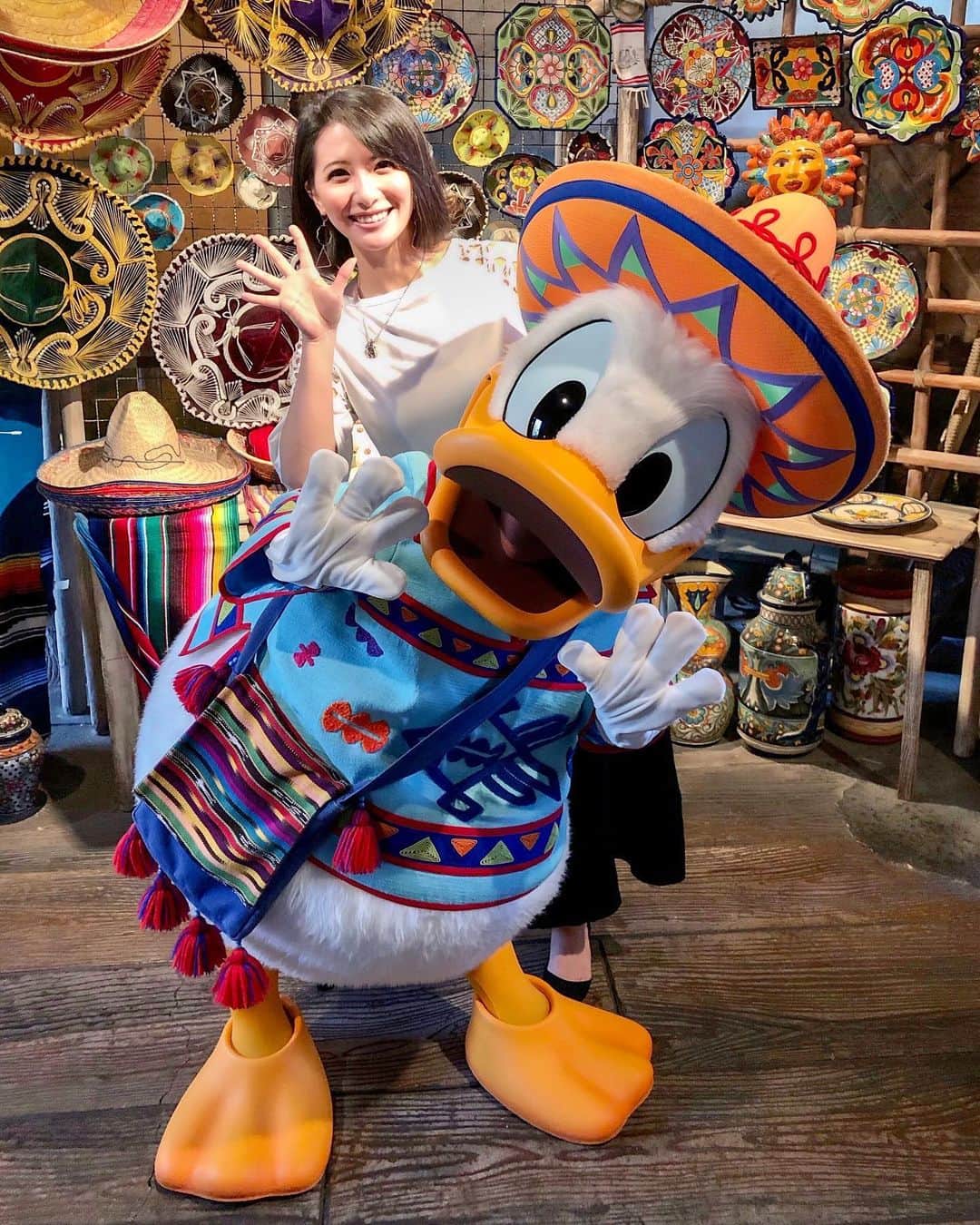 矢部あやのインスタグラム：「201904 "saludos amigos! greeting dock 元気なドナルドで可愛かった♡ ・」