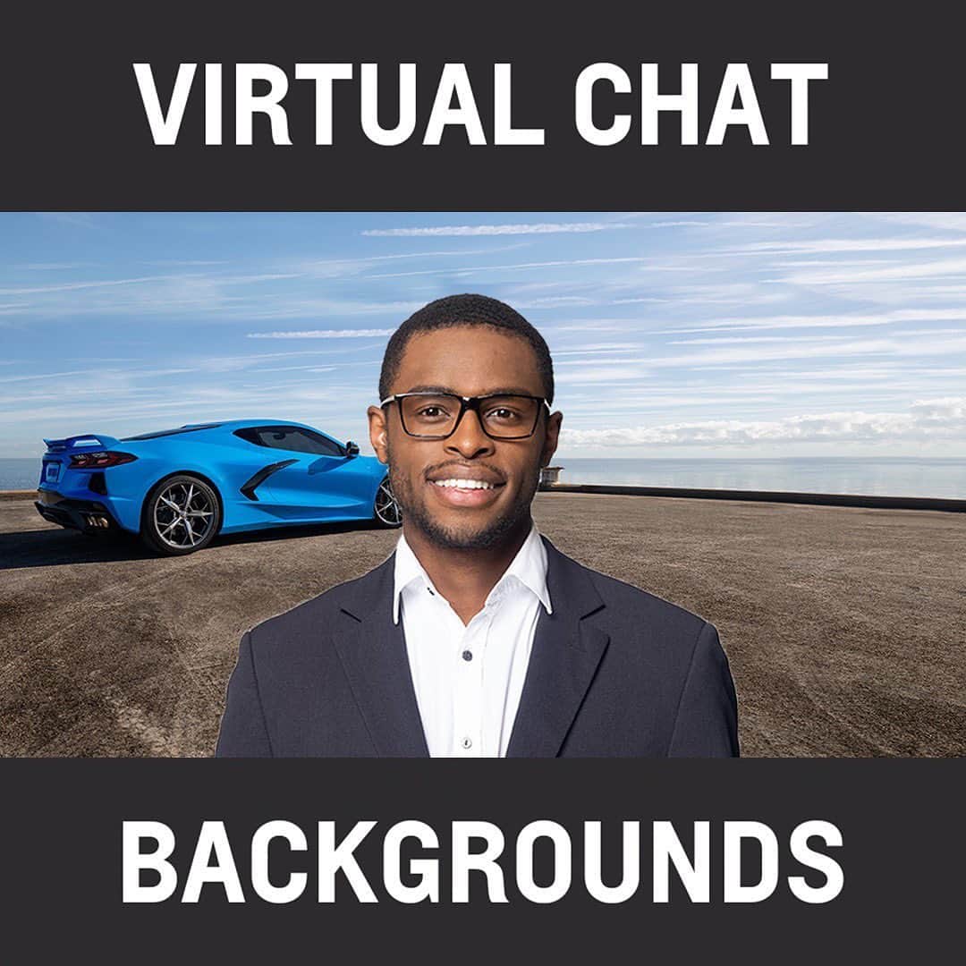 Corvetteのインスタグラム：「Show off your love for #Corvette with these backgrounds for your next virtual chat. Head to our Story for the link to download them all. #Vette #C8」