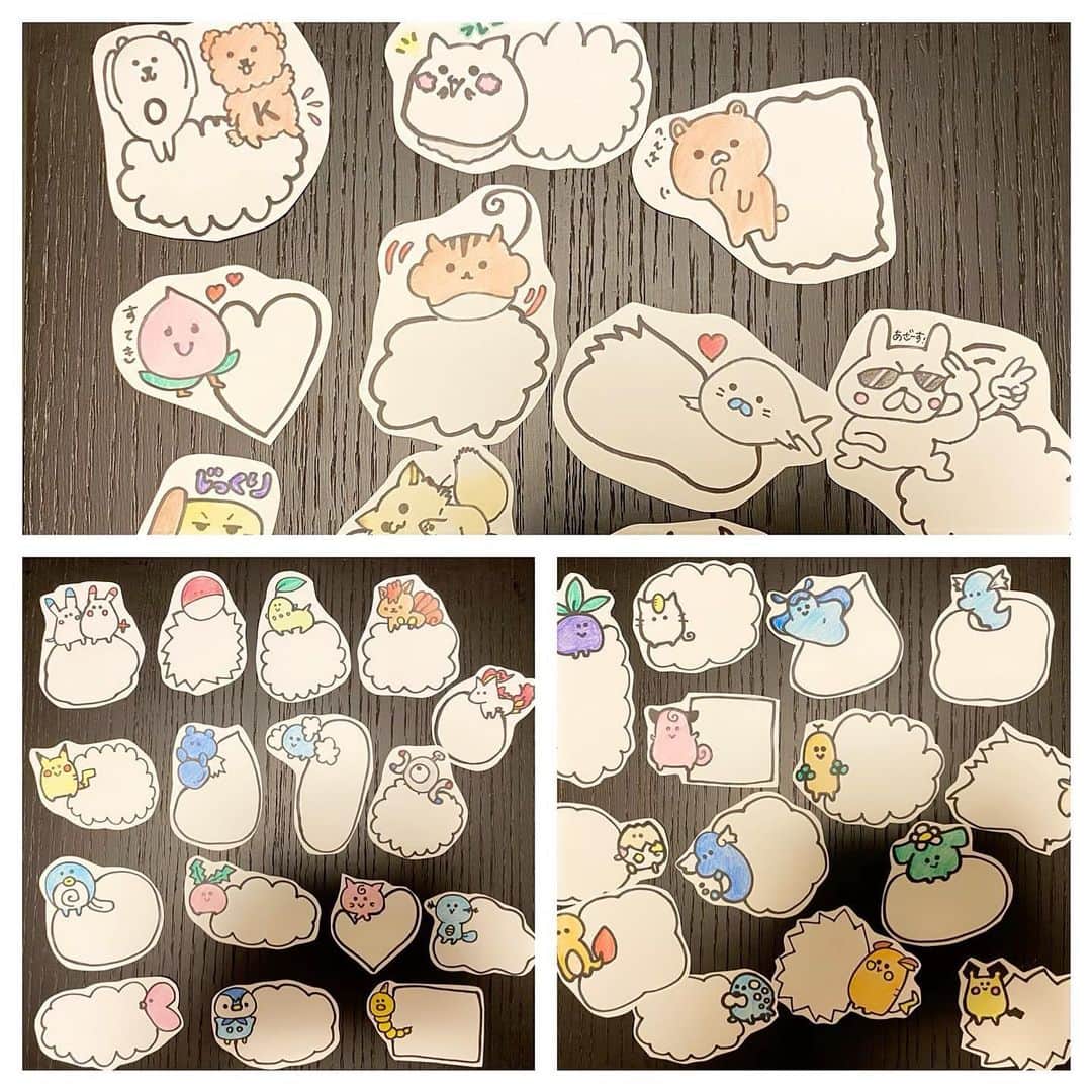 Momoeのインスタグラム：「. . 旦那たんのお弁当に忍ばせてる お手紙シリーズ💌💘 いつも一言書いておくんだ〜✏️ 絵は夜な夜な1人で描いて クーピーで色塗って ハサミで切ってる✂️（根暗笑） 写真撮らなかったけど 芸人の似顔絵シリーズもあったな✏️ 犬夜叉や鬼滅も描いた✏️ 今回はLINEスタンプとポケモン👏🏻✨ 大事にとっといたのに ここに載せたらバレてしまう🤭笑 . .  #happy #家事 #育児 #family #家族 #boy #smile #男の子 #息子 #code #love #lucky #kids #子供 #thankyou #宝物 #ベビー #fashion #follow #心 #縁 #パパ #ママ #家族写真 #男の子ママ #手紙 #photo #子育て #1歳 #ポケモン」