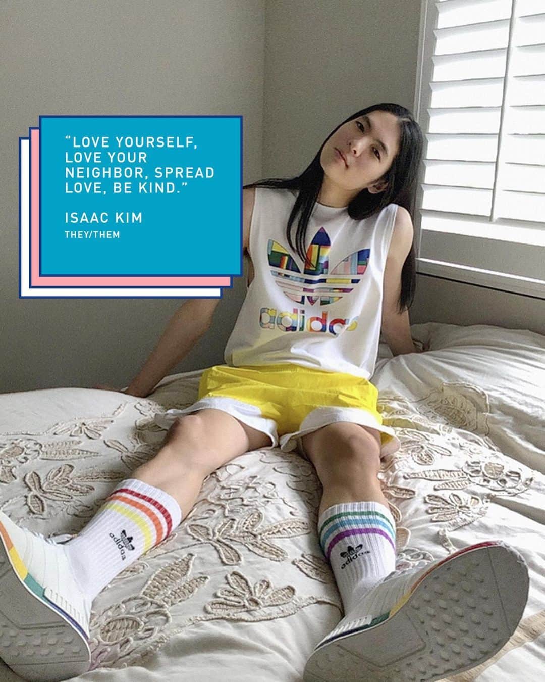 adidas Womenさんのインスタグラム写真 - (adidas WomenInstagram)「Pride is about coming together in joy, unity and solidarity - and now more than ever that spirit is needed.⁣ ⁣ At the heart of the modern LGBTQ+ rights movement is the work of Black transgender and gender non-conforming activists during the Stonewall Riots. Today their fight continues not just for equal representation and rights, but for their lives.⁣ ⁣ We understand that change happens when we work together and amplify each other, so with @AthleteAlly and @StonewallUK, we are celebrating the people from across our community. Swipe through to read their thoughts on what Pride represents for them and what it means to be an ally.⁣ ⁣ Featuring: ⁣ 1. @layshiac (she/her/they/them) ⁣ 2. @isaac.kim (they/them ⁣ 3. @tarikcarroll (he/him) ⁣ 4. @ashlynharris24 (she/her) ⁣ 5. @kai_isaiah_jamal (they/them) ⁣ 6. @gocharliem (she/her) ⁣ 7. @tomdaley (he/him) ⁣ 8. Quinn Edlin (she/they) ⁣ 9. Madonna Cacciatore (she/her) and Robin McWilliams (she/her)」6月24日 3時02分 - adidaswomen