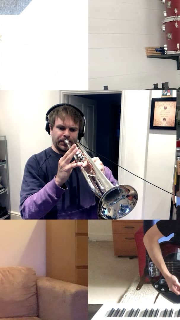 Don Brocoのインスタグラム：「In case you missed it, here’s T-Shirt Song ft. @roureynolds on the 🎺, recorded live at @five4fivefest to raise money for @nhscharitiestogether  You can still donate via the link on the @five4fivefest page.  One love x」