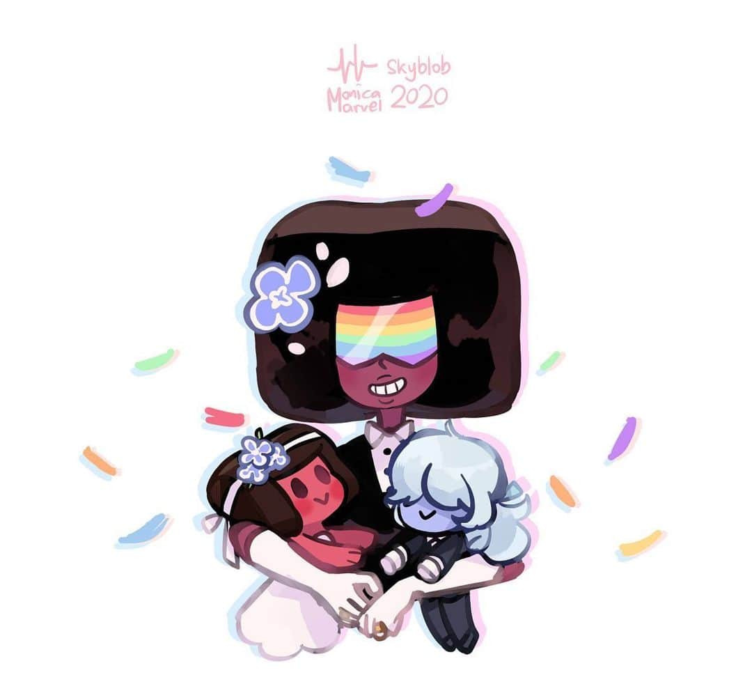 Tumblrさんのインスタグラム写真 - (TumblrInstagram)「Made of love. ❤️💎 — skyblob.tumblr.com⁠⠀ #tumblrstaffpicks: @skyblob⁠⠀ #stevenuniverse #garnet #pride #ruby #sapphire」6月24日 3時42分 - tumblr