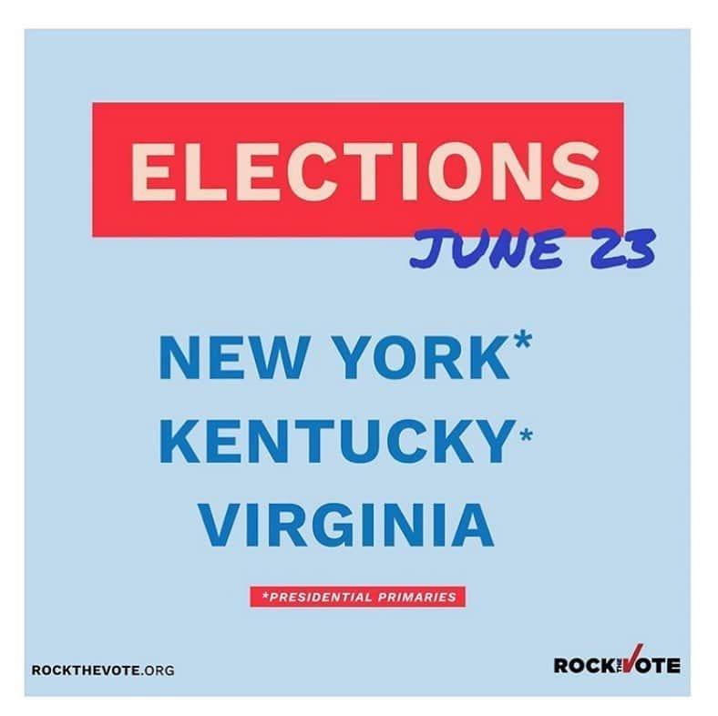 ベン・アフレックのインスタグラム：「Folks in New York, Kentucky and Virginia - here’s your friendly reminder to get out there and #Vote.」