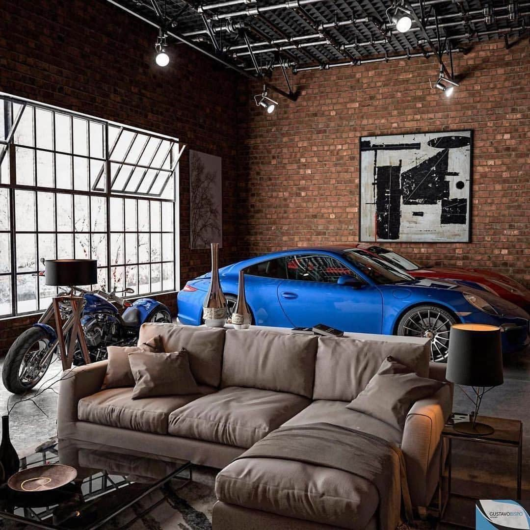 epidemic_motorsさんのインスタグラム写真 - (epidemic_motorsInstagram)「Home sweet home... via @gentlemanmodern #Loft #epidemicmotors #epidemic_motors #Porsche #motorcycle #moto #interiordesign #car #garage #Architecture #mancave #brickwall #minimalism #minimalist  #minimal #Art #interiordesign #interior #awesomeness  #bestoftheday #picoftheday #photooftheday #interiorporn #designinspo #designers #interiordesigner #homesweethome #contemporary」6月24日 18時05分 - epidemic_motors