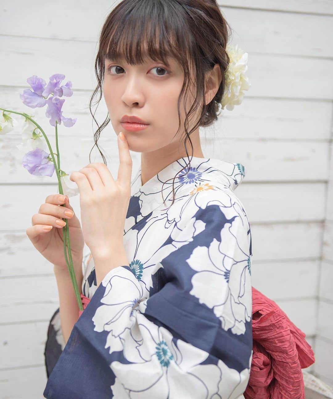 dita 浴衣 夏色の向日葵しらべ(藍)