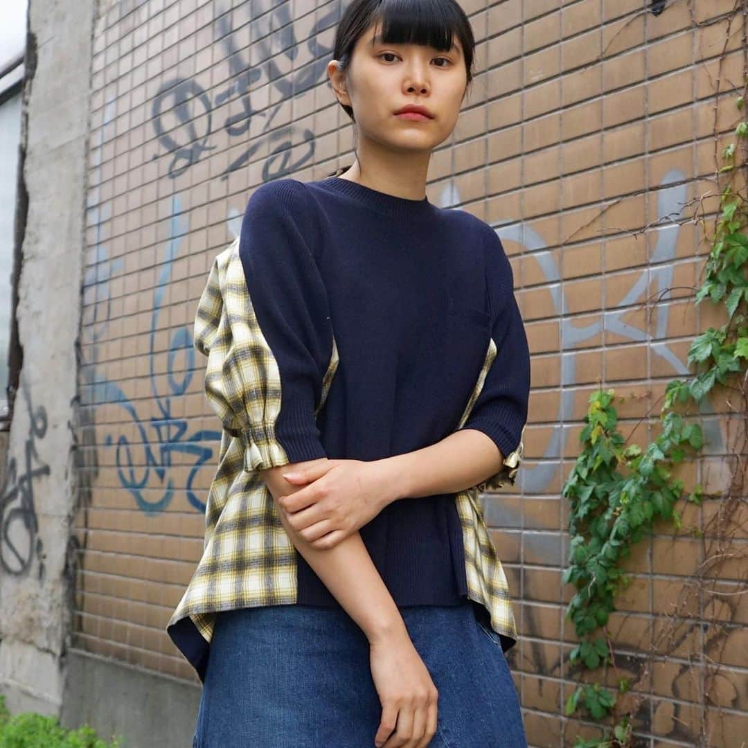 MāWさんのインスタグラム写真 - (MāWInstagram)「. [sacai] Ombre Check Pullover. Denim Skirt. -  #sacai #sacaiofficial #mawsapporo #MāW #ins_online #20ss #sapporo #mawsapporo」6月24日 10時31分 - maw_sapporo