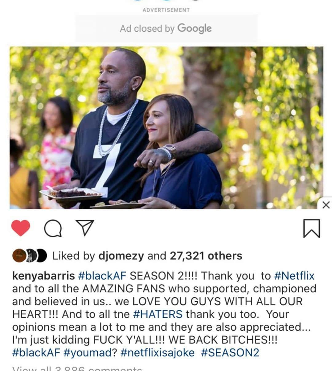 エヴァ・マルセルさんのインスタグラム写真 - (エヴァ・マルセルInstagram)「CONGRATULATIONS @kenyabarris on a 2nd season pickup ❤️🙏🏾🌻 Such a dope and necessary show ✊🏾✊🏽✊🏿 #netflix  #blackaf @blackafnetflix」6月24日 11時47分 - evamarcille