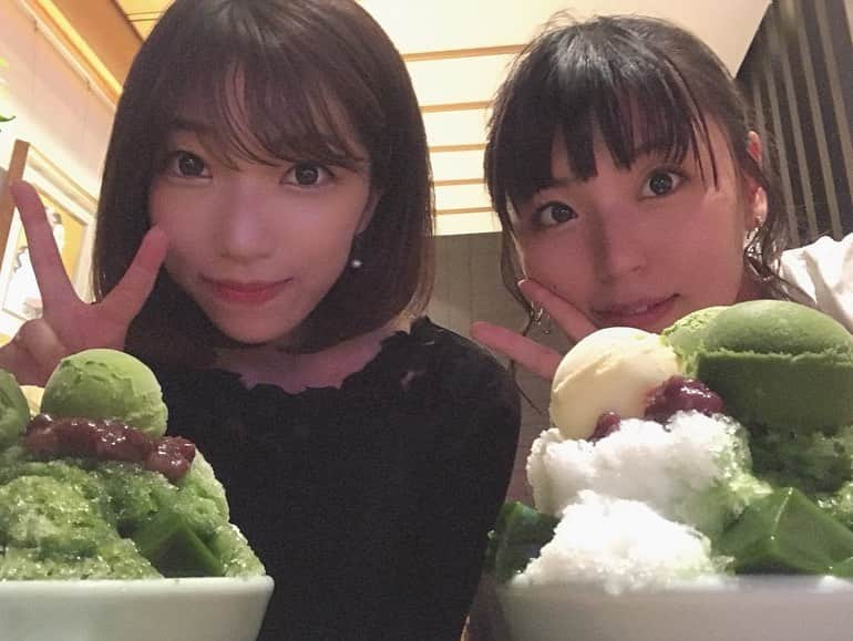 竹本茉莉さんのインスタグラム写真 - (竹本茉莉Instagram)「. わたしたちの年中行事🍧 写真は今年→去年→一昨年 今年も食べに行けました🤤 夏が始まるーってなるね！ . . . . . . . . #都路里 #かき氷 #🍧 #半分食べたら寒すぎて #お茶ばっかり飲んでる #これも毎年のこと」6月24日 12時30分 - matsuri_morikawa