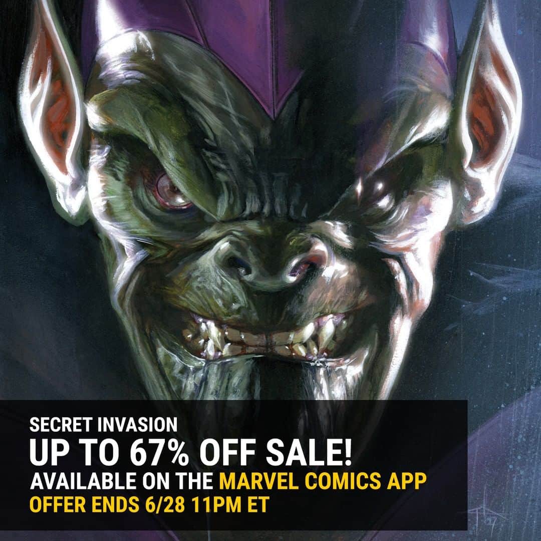 Marvel Entertainmentさんのインスタグラム写真 - (Marvel EntertainmentInstagram)「Skrulls for everyone! Open the Marvel Comics App now to shop the Secret Invasion comics sale.」6月24日 14時30分 - marvel