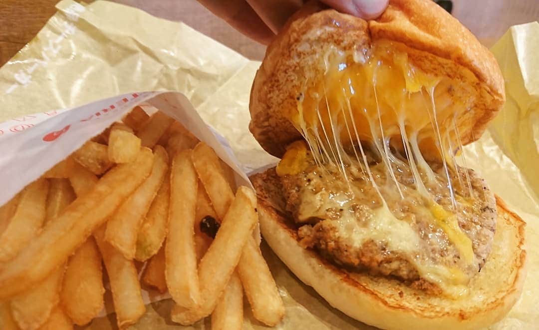松本康太さんのインスタグラム写真 - (松本康太Instagram)「ロッテリア「絶品チーズバーガー」たまらなく美味しい！チーズに程よく歯ごたえがあって、パテがジューシー♪ドゥドゥビィ♪ドゥバァドゥビィ♪なのです(^-^)v  #絶品チーズバーガー #ロッテリア #チーズバーガー #ポテト #ハンバーガー #チーズ #cheese #レギュラー松本 #あるある探検隊」7月23日 21時09分 - aruarutankentai.matsumoto