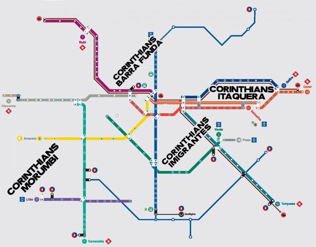 コリンチャンスさんのインスタグラム写真 - (コリンチャンスInstagram)「Novo mapa do metrô da capital 🚇😂😂⠀ ⠀ #NossaLoucuraNaoPara ⠀ #VaiCorinthians」7月23日 12時52分 - corinthians