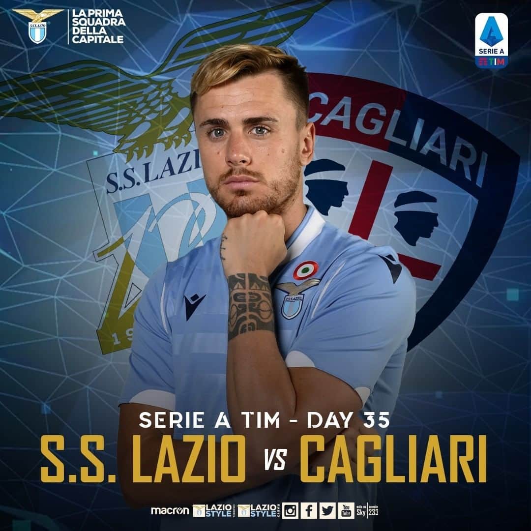 SSラツィオさんのインスタグラム写真 - (SSラツィオInstagram)「⚪️ IT'S MATCHDAY 🔵  As we host @cagliaricalcio at Stadio Olimpico with a 09:45 KO 🏟  #CMonEagles 🦅」7月23日 15時58分 - official_sslazio