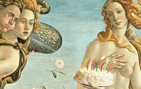 森祐介さんのインスタグラム写真 - (森祐介Instagram)「ヴィーナスの誕生日会/Venus's Birthday Party🎂 . 「ヴィーナスの誕生」はボッティチェッリの作品で、ギリシャ神話より、女神ヴィーナスが海から誕生し出現した様を描いているそうです。 今日は海の日ということで誕生パーティーをしました🎉おめでとうヴィーナス🎂 . #ボッティチェッリ  #botticelli #sandrobotticelli  #ヴィーナスの誕生 #ヴィーナス #誕生日 #海の日  #ハッピーバースデー  #thebirthofvenus  #venus  #happybirthday  #hbd  #💨 #💁‍♂️ #🎂 #🙍‍♀️」7月23日 19時32分 - morisuke_08