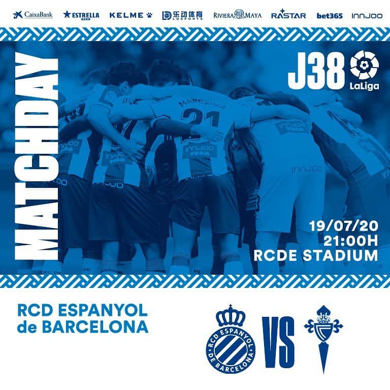 RCDエスパニョールさんのインスタグラム写真 - (RCDエスパニョールInstagram)「⚽ MATCHDAY‬ @RCDEspanyol 🆚 @RCCelta  ‪🕘 21h‬ ‪🏟 RCDE Stadium ‪🗓️ Jornada 38 - ‪#EspanyoldeBarcelona  #RCDE  #EspanyolCelta」7月19日 15時00分 - rcdespanyol