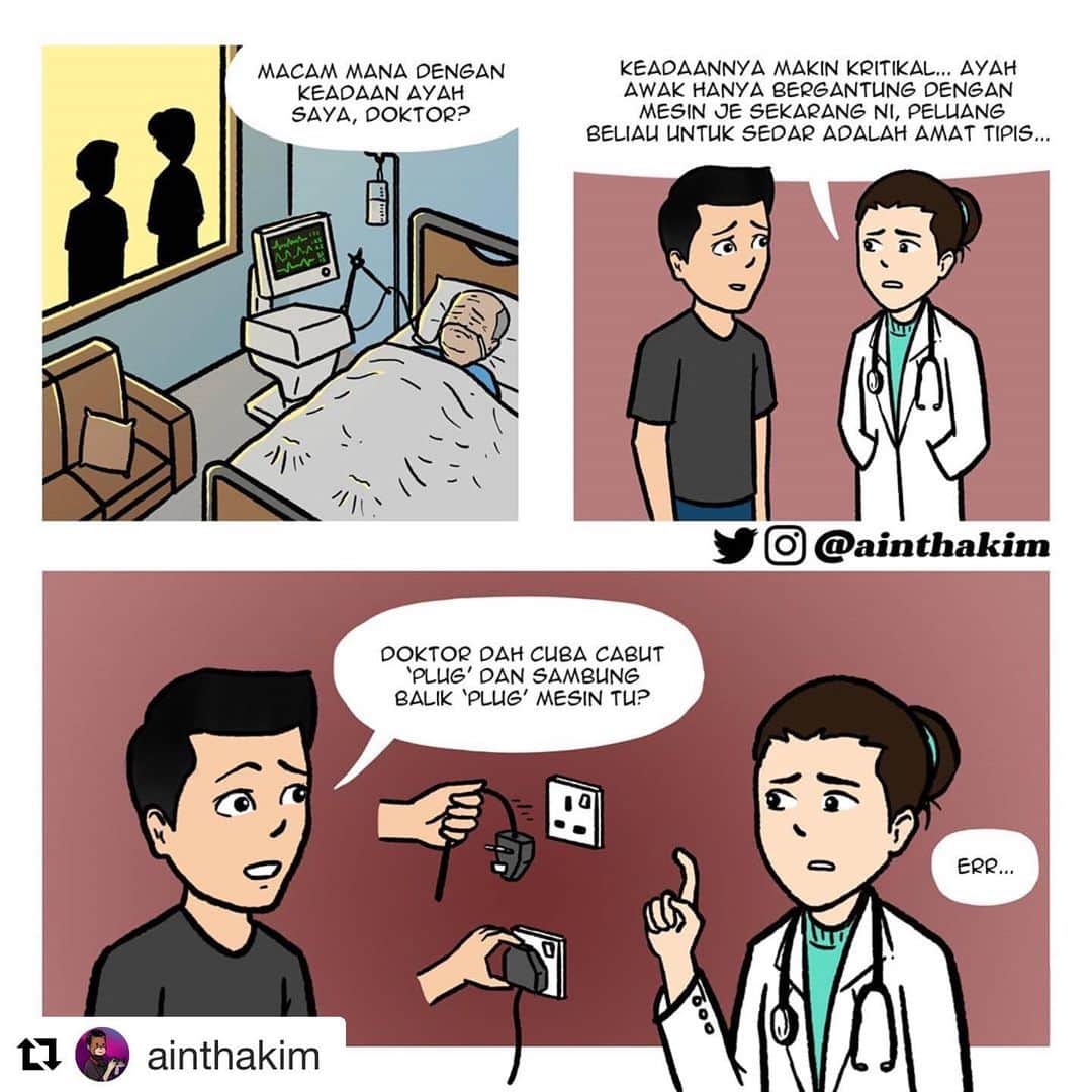 Koleksi Komik Malaysiaさんのインスタグラム写真 - (Koleksi Komik MalaysiaInstagram)「#Repost @ainthakim with @get_repost ・・・ Dilarang meniru aksi ini dirumah. Di hospital takpe - Tags: #gengkomik #komikmalaysia #komikpendek #komikkomikmalaysia #ainthakim #KomikBerMuthuTinggi #komikindonesia #blacklivesmatter」7月19日 16時03分 - tokkmungg_exclusive