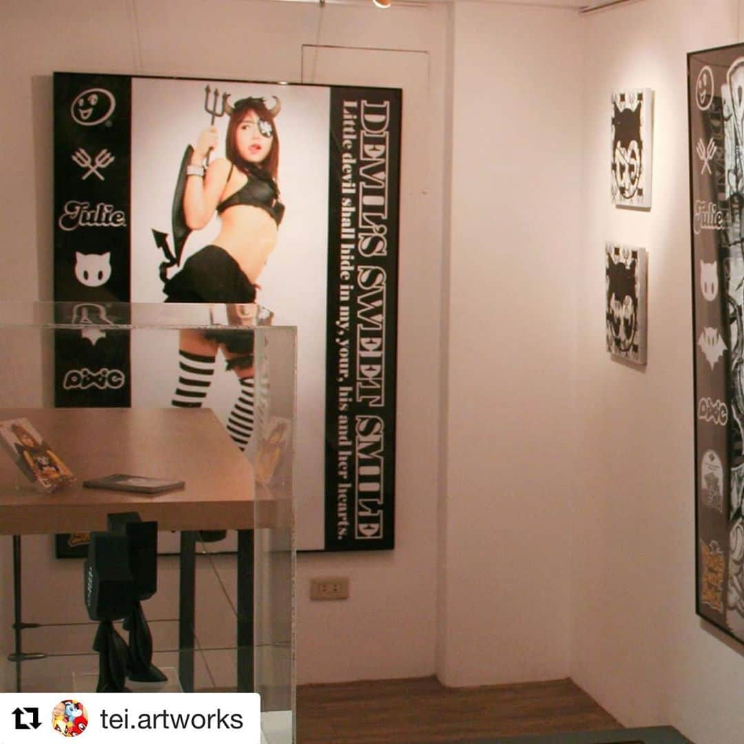 Julie Wataiさんのインスタグラム写真 - (Julie WataiInstagram)「#Repost @tei.artworks with @get_repost ・・・ "Devil's sweet smile" @pixie 11 May 2007 - 3 Jun 2007 Taipei/Taiwan  #art #artist #tei #exhibition #comicstyle #taipei #pixie #devil #julie #photo #painting #figure」7月19日 18時55分 - juliewatai