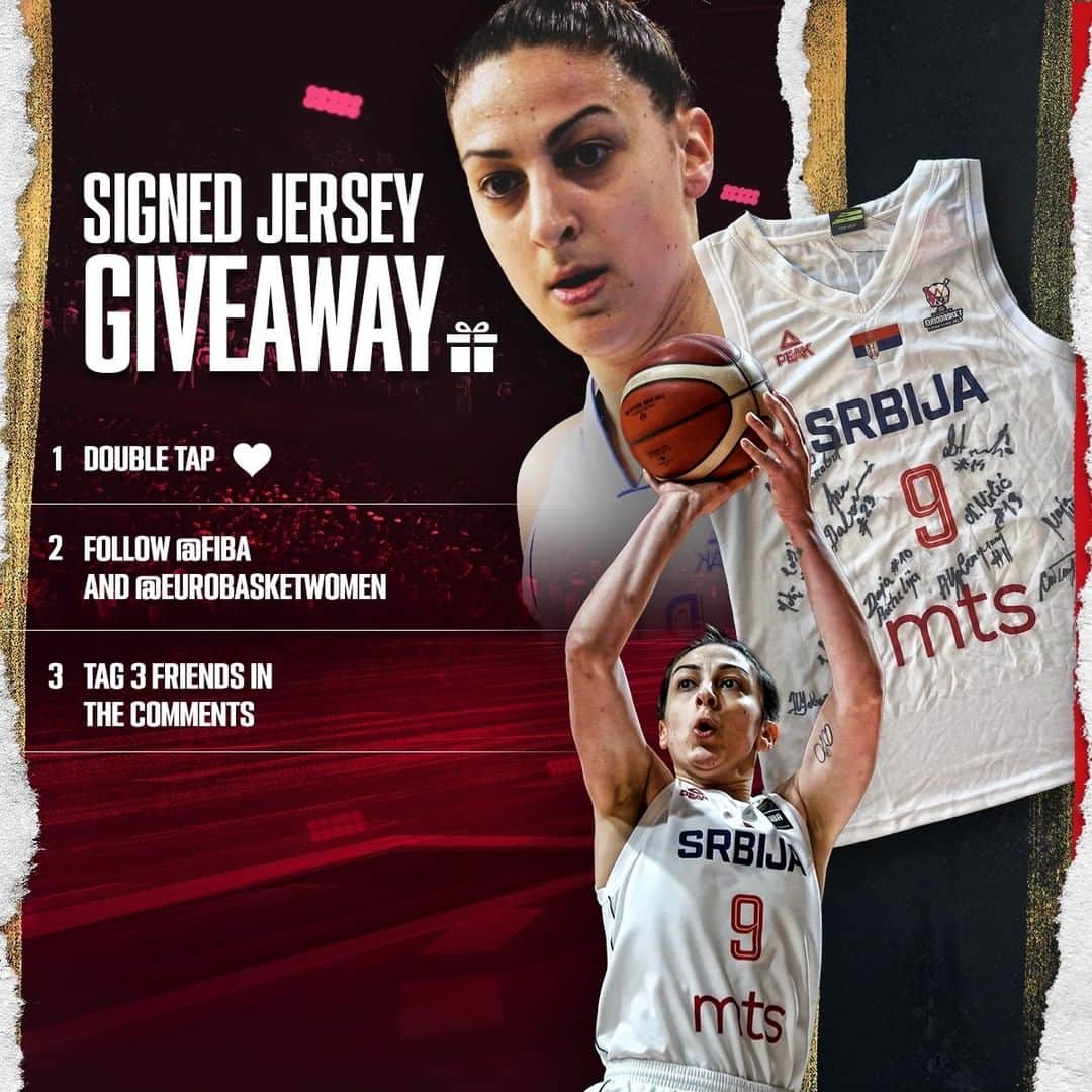 FIBAさんのインスタグラム写真 - (FIBAInstagram)「⚠ Jersey Giveaway ⚠  ✅ the instructions and get a chance to win @jelenabrooks' 🇷🇸 signed @EuroBasketWomen 2019 🎽」7月19日 19時00分 - fiba