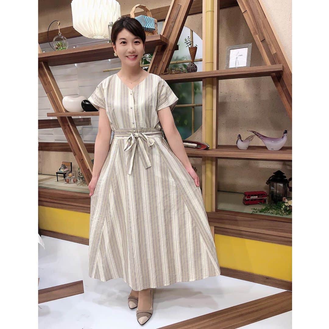 のインスタグラム：「プライドご覧いただき ありがとうございました！😊 . 衣装 は#Te'chichi さんすて岡山店 でお借りしました！ 上品な形と色！ 女性らしいワンピースでした💓 素敵でした！ . 髪型は#roijirさんです！ . #プライド#せとうち#経済のチカラ#衣装提供#夏#ありがとうございます#わたしのピリリ#ワンピース」
