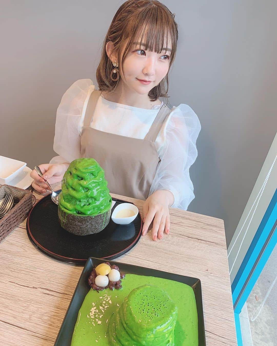 夏川愛実さんのインスタグラム写真 - (夏川愛実Instagram)「﻿ ほうじ茶信者だけど﻿ 抹茶ありえんおいし、、、ってなった日（´-`）.｡oO﻿ 抹茶に浮気🙂﻿💓 ﻿ 西尾の抹茶最高です👏﻿👏 ﻿ #cafeluke #抹茶 #西尾の抹茶#西尾カフェ#抹茶スイーツ﻿ #抹茶パンケーキ#これはやばい﻿  ﻿ ﻿」7月19日 20時59分 - ami_natsukawa