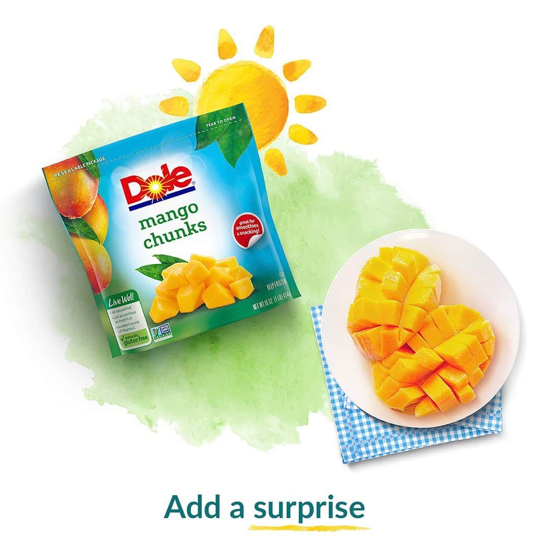 Dole Packaged Foods（ドール）さんのインスタグラム写真 - (Dole Packaged Foods（ドール）Instagram)「This #NationalIceCreamDay recipe goes out to our dairy-free fans with Dairy-Free Dole Whip. That way no one gets left out of such a delicious day. Enjoy!   Ingredients: 3 cups frozen DOLE® Pineapple Chunks 1 cup DOLE Pineapple Juice 1 cup Coconut Milk Creamer or Oat Milk 3/4 cup frozen DOLE Mango Chunks   Steps: Combine all ingredients in a blender and blend until smooth. Serve immediately by scooping into a bowl or piping from a pastry bag with a start tip for a fun Dole Whip inspired visual. Store in a freezer for up to 2 weeks* * Chef's Tip: In order to achieve soft serve consistency when taking out of the freezer, place 2 cups of frozen base into a blender with 1/4 cup of Dole Pineapple Juice and blend until smooth and soft again.」7月20日 0時33分 - dolesunshine