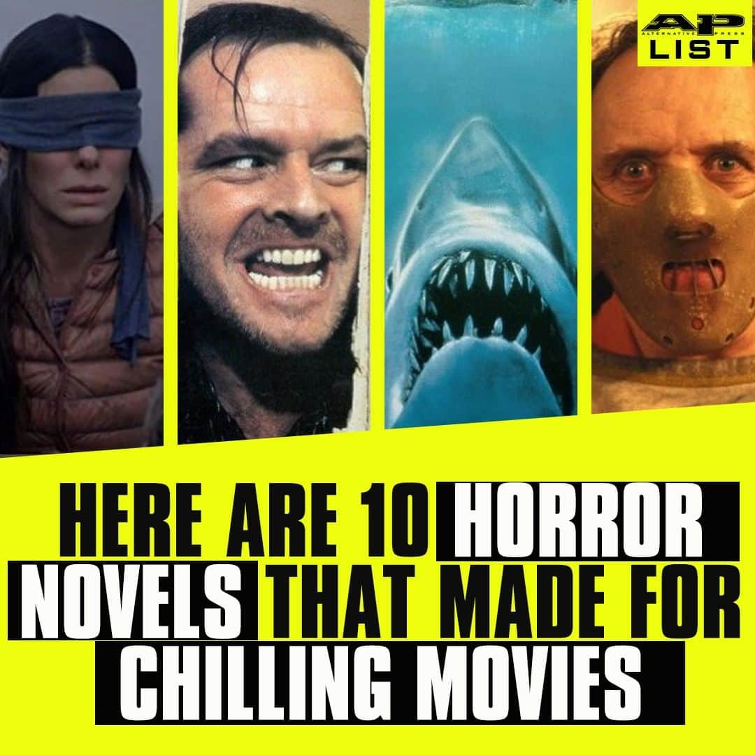 Alternative Pressさんのインスタグラム写真 - (Alternative PressInstagram)「From @netflix’s ‘@birdboxmovie’ to Stephen King’s ‘The Shining,’ some of the most terrifying films were novels first📚 👻⁠ LINK IN BIO⁠ .⁠ .⁠ .⁠ #birdbox #netflix #netflixoriginal #theshining #stephenking #stephenkingnovels #stephenkingmovies #jaws #silenceofthelambs #horror #horrormovies #horrorfilms #horrornovels #horrorbooks #alternativepress #altpress」7月20日 1時01分 - altpress