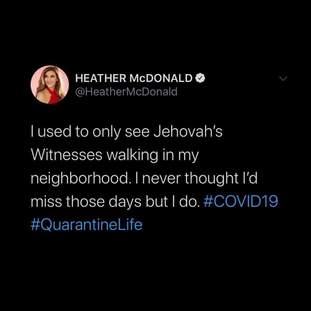 ヘザー・マクドナルドのインスタグラム：「Remembering the good old days... #covid #quarantinelife」