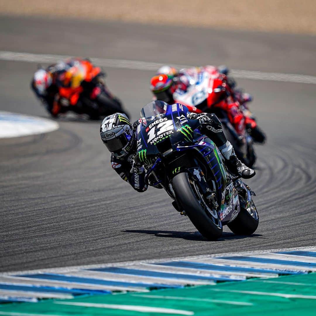 YamahaMotoGPさんのインスタグラム写真 - (YamahaMotoGPInstagram)「🗣️ @maverick12official, #SpanishGP Race Result - P2: I‘m so happy about the start and the first laps, because I was right there at the front. I took the lead and tried to escape. I wish it was already next Friday, I want to work on the next step at this track. Maybe the soft front tyre wasn‘t the best decision, but we brought the bike home in second place, which is the most important thing. We got 20 points for the championship, and now we have a second race here in Jerez, where I think we‘ll have good potential. If we do a good job, we can be back fighting at the front again. I hope Marc is doing well, because it was a nasty crash. I hope we can fight again at the next race. I want to say ’Congratulations‘ to Fabio, because it‘s not easy to win your first MotoGP race, but he controlled it well." . . #MonsterYamaha  #MotoGP  #MotoGPisBack  #RacingForThem」7月20日 2時01分 - yamahamotogp