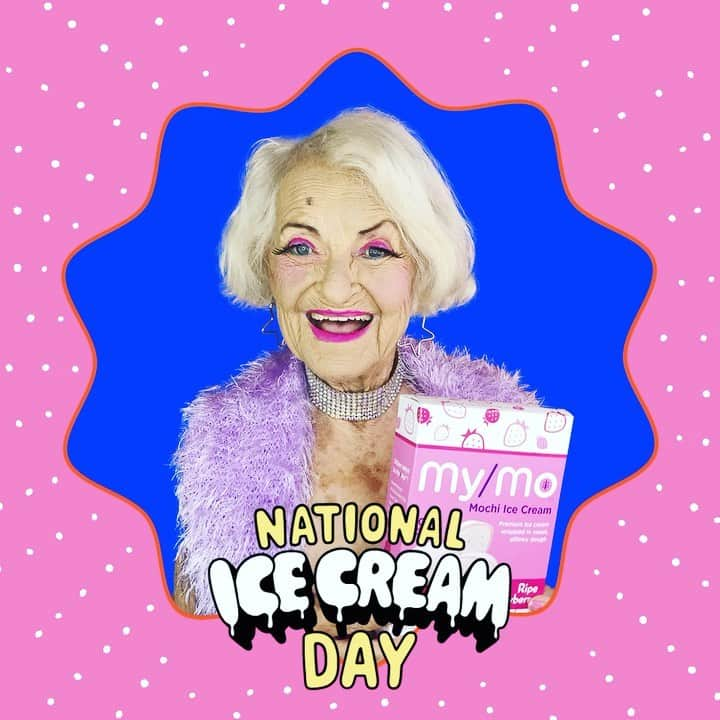 ファンキーグランマのインスタグラム：「✨🤪 IT’S NATIONAL ICE CREAM DAY & the last day to play in the My/Mo Mochi Chompionship Games! 🤞🏼👅 @mymomochiicecream is giving away up to 100K mochi balls to celebrate and guess what… today one lucky winner will win A YEAR’S SUPPLY!  head over to @mymomochiicecream to play  #MyMoChompionships #NationalIceCreamMonth」