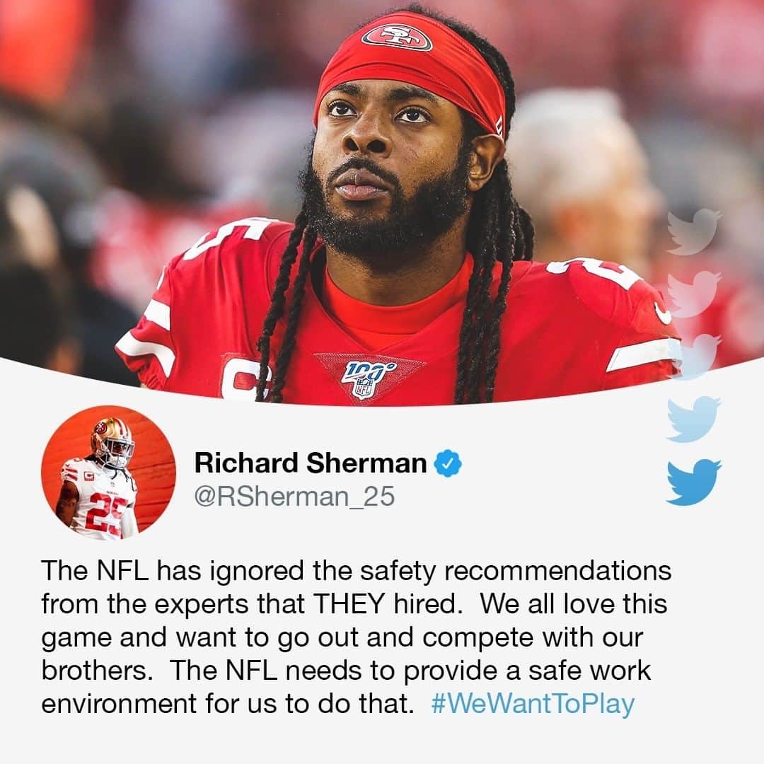 espnさんのインスタグラム写真 - (espnInstagram)「NFL players urged the league Sunday to listen to its experts' guidelines on safely opening training camps amid the coronavirus pandemic.」7月20日 3時28分 - espn