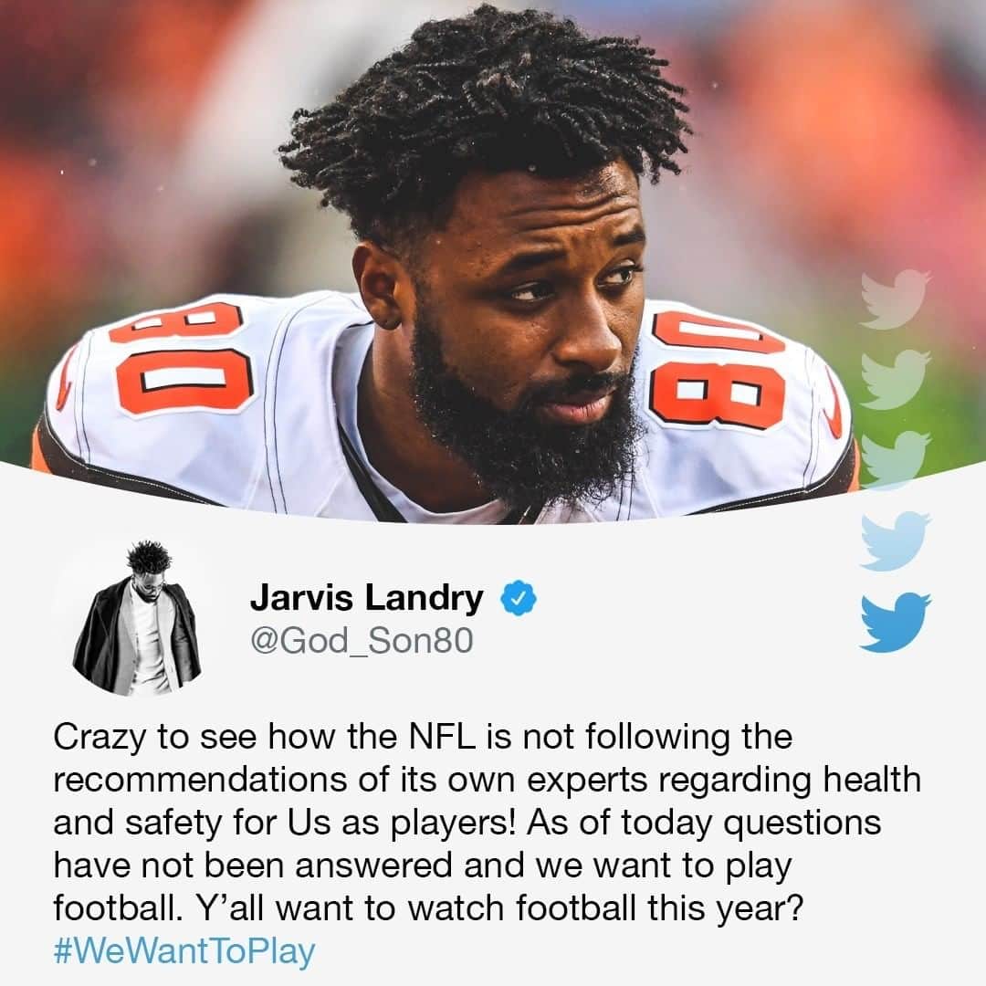 espnさんのインスタグラム写真 - (espnInstagram)「NFL players urged the league Sunday to listen to its experts' guidelines on safely opening training camps amid the coronavirus pandemic.」7月20日 3時28分 - espn