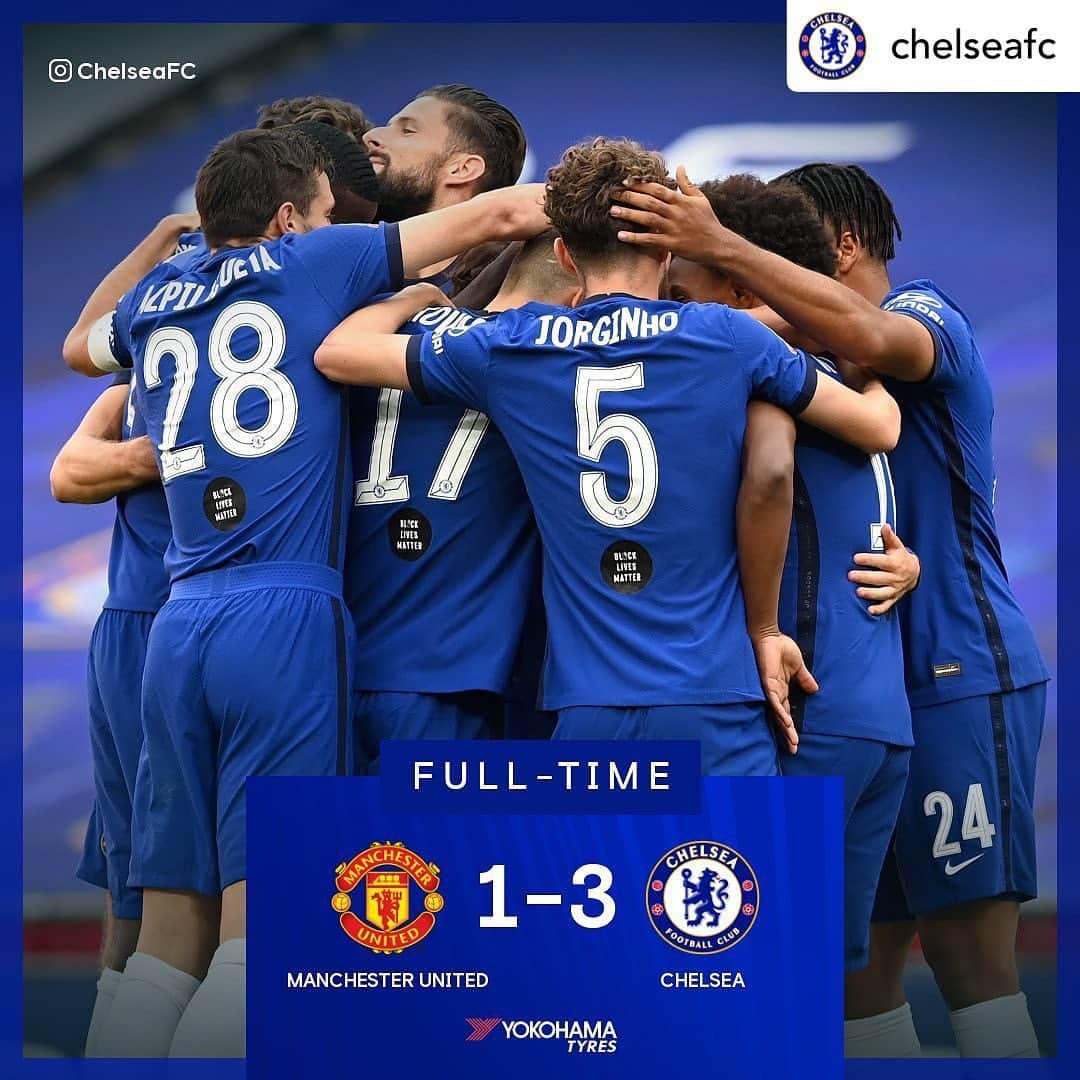 プレミアリーグさんのインスタグラム写真 - (プレミアリーグInstagram)「Chelsea will meet Arsenal in the FA Cup final! 🔵🔴  Repost • @chelseafc We’re through to the FA Cup final! What a performance! 😃👏 #MUNCHE #CFC #Chelsea」7月20日 4時07分 - premierleague