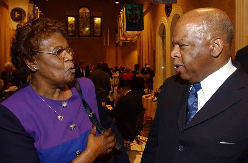 トームさんのインスタグラム写真 - (トームInstagram)「“Emma Sanders, 91, Dies; Challenged Segregating of Democrats..” I ONLY JUST LEARNED OF HER LIFE (see her pic from 2004 with #JohnLewis)  . “She was one of the “unofficial” slate of Black Mississippians who sought to displace the nonrepresentative all-white delegation at the 1964 Democratic National Convention.  ( By Sam Roberts Published July 7, 2020 Updated July 9, 2020 @nytimes )   Emma Sanders, one of the few surviving members of a group whose impassioned challenge to an all-white delegation at the 1964 Democratic National Convention brought an end to segregated delegations, died on June 24 in Brandon, Miss. She was 91. Her death was confirmed by her son Everett Sanders. Mrs. Sanders, an educator who went on to pursue a business career and to be a voice in state politics, was a founding member of Mississippi’s Freedom Democratic Party. Its slate, under the name Freedom Democrats, showed up in Atlantic City to challenge the state’s all-white official delegation, which had been empowered by the regular party organization to help choose a presidential nominee. (It was a foregone conclusion that President Lyndon B. Johnson, seeking a full term after the assassination of President John F. Kennedy, would win the nomination.) The convention was held in Atlantic City in August 1964, near the end of Freedom Summer, a voting-rights effort that had also swept up Ms. Sanders, a great-granddaughter of a slave. She was one of the people who helped organize local citizens and some of the 700 or so young people from the North who flooded Mississippi to help Black citizens surmount Jim Crow-era barriers that had kept their voter registration at 7 percent of those eligible.  For Mrs. Sanders’s part, the 1964 controversy made her more determined than ever to keep pushing for change. “We came back and worked hard to get the Democratic nominee elected, so they could not say we were disloyal to the party,” she was quoted as saying in “Blue Dixie: Awakening the South’s Democratic Majority” (2008), by Bob Moser. “But the regular Democratic Party was not ready to accept us.”」7月20日 6時06分 - tomenyc
