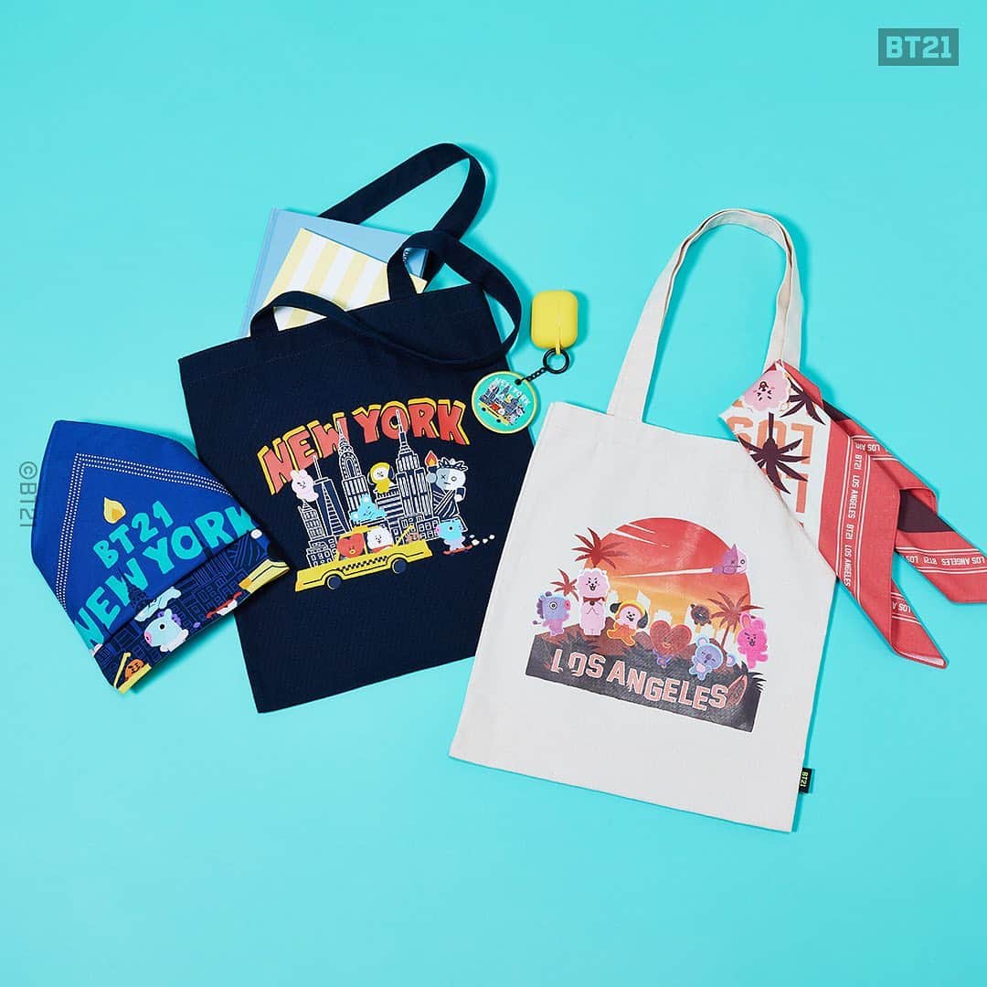 BT21 Stars of tomorrow, UNIVERSTAR!さんのインスタグラム写真 - (BT21 Stars of tomorrow, UNIVERSTAR!Instagram)「Feel the vibe of Seoul, HK, NY, and LA with BT21! ✈ ⠀ BT21 CITY EDITION Coming Soon ⠀ ✔️Summer bandannas ✔️Delicate embroidered key rings ✔️T-shirts, eco bags, and much more! ⠀ 2020. 07. 20. 6PM (PDT) at LINE FRIENDS COLLECTION 👉Link in bio ⠀ #BT21 #CityEdition #SpecialEdition #Bandanna #KeyRing #Tshirt #Ecobag #Postcard #Sticker #Magnet #Souvenir #Present」7月20日 11時01分 - bt21_official
