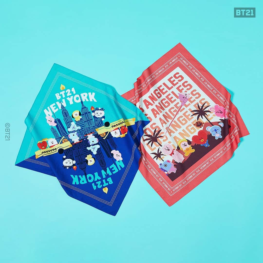 BT21 Stars of tomorrow, UNIVERSTAR!さんのインスタグラム写真 - (BT21 Stars of tomorrow, UNIVERSTAR!Instagram)「Feel the vibe of Seoul, HK, NY, and LA with BT21! ✈ ⠀ BT21 CITY EDITION Coming Soon ⠀ ✔️Summer bandannas ✔️Delicate embroidered key rings ✔️T-shirts, eco bags, and much more! ⠀ 2020. 07. 20. 6PM (PDT) at LINE FRIENDS COLLECTION 👉Link in bio ⠀ #BT21 #CityEdition #SpecialEdition #Bandanna #KeyRing #Tshirt #Ecobag #Postcard #Sticker #Magnet #Souvenir #Present」7月20日 11時01分 - bt21_official