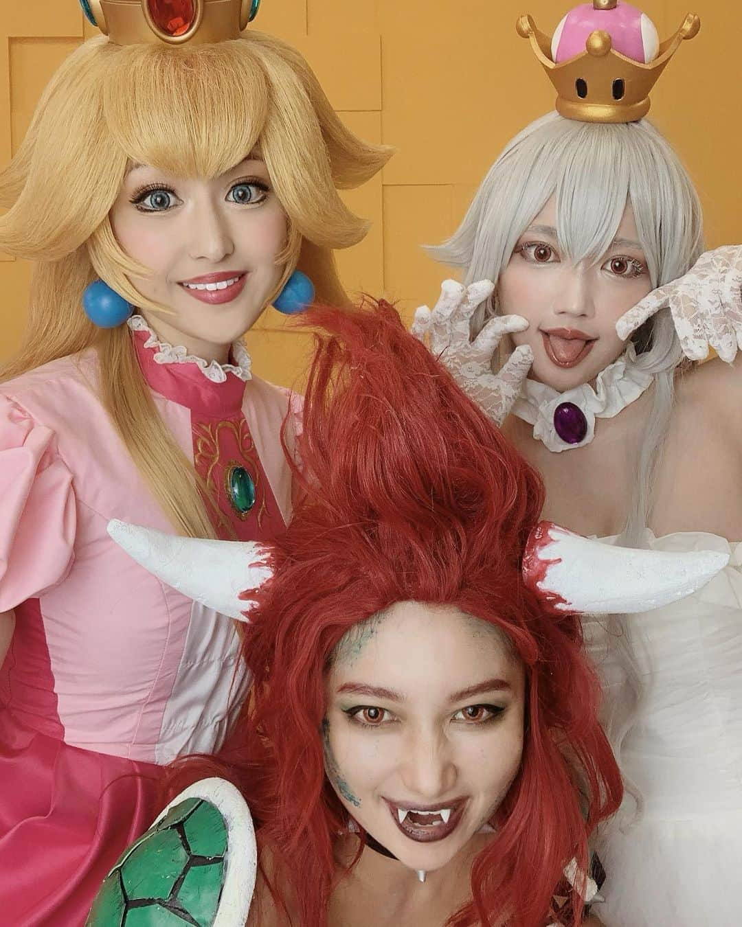 チアコマのインスタグラム：「. . マリオ併せ♡ . . #mario #peach #peachcosplay #teresa #bowser #bowsercosplay #cosplay コスプレ #クッパ #コスプレイヤー #擬人化 #擬人化コスプレ」