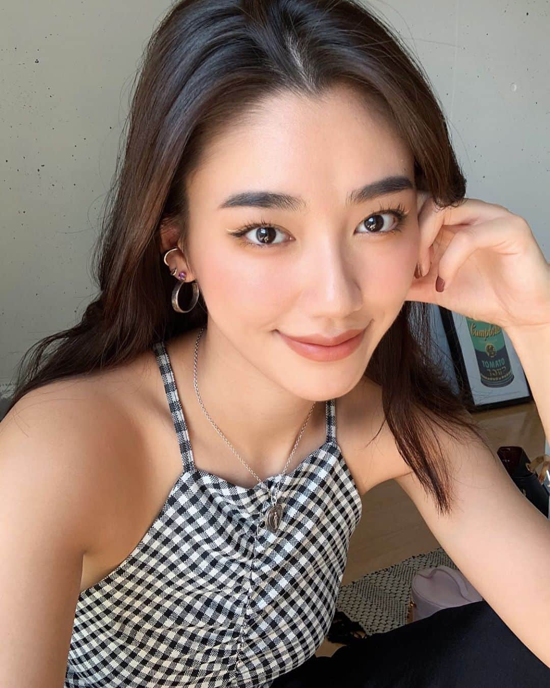 松本優のインスタグラム：「. . 昨日は黄色シャドウと白ラインでいつもと違うメイクで夏っぽく💛💛💛 . . #makeup#メイク#白ラインメイク#yumake💄」