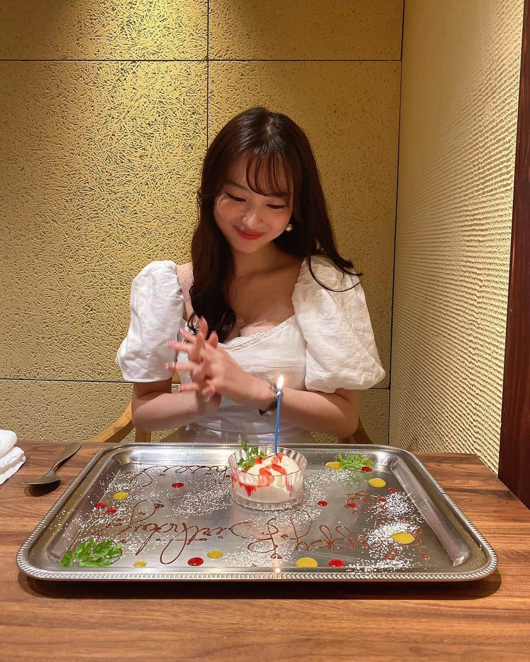 清里千聖さんのインスタグラム写真 - (清里千聖Instagram)「. お友達の幸せ話でにやにや🥺💕﻿ #ありがとう #selvaggio #🍽」7月20日 13時38分 - chiseikiyosato