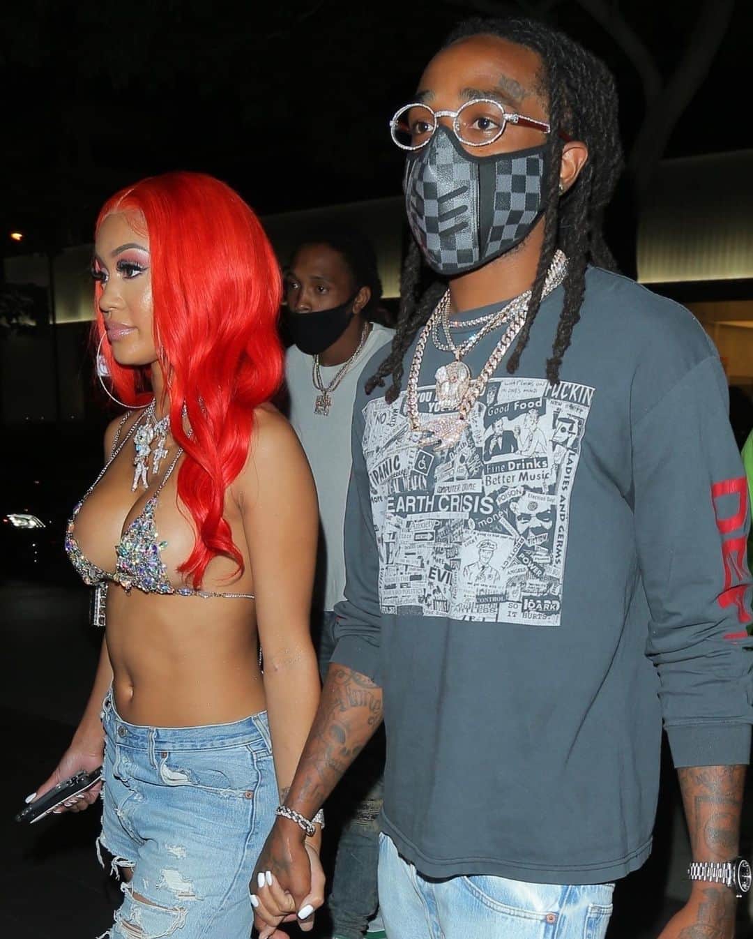 Just Jaredさんのインスタグラム写真 - (Just JaredInstagram)「@saweetie rocks a bedazzled bra during a date night with boyfriend @quavohuncho in WeHo! #Saweetie #Quavo Photos: Backgrid」7月20日 16時00分 - justjared