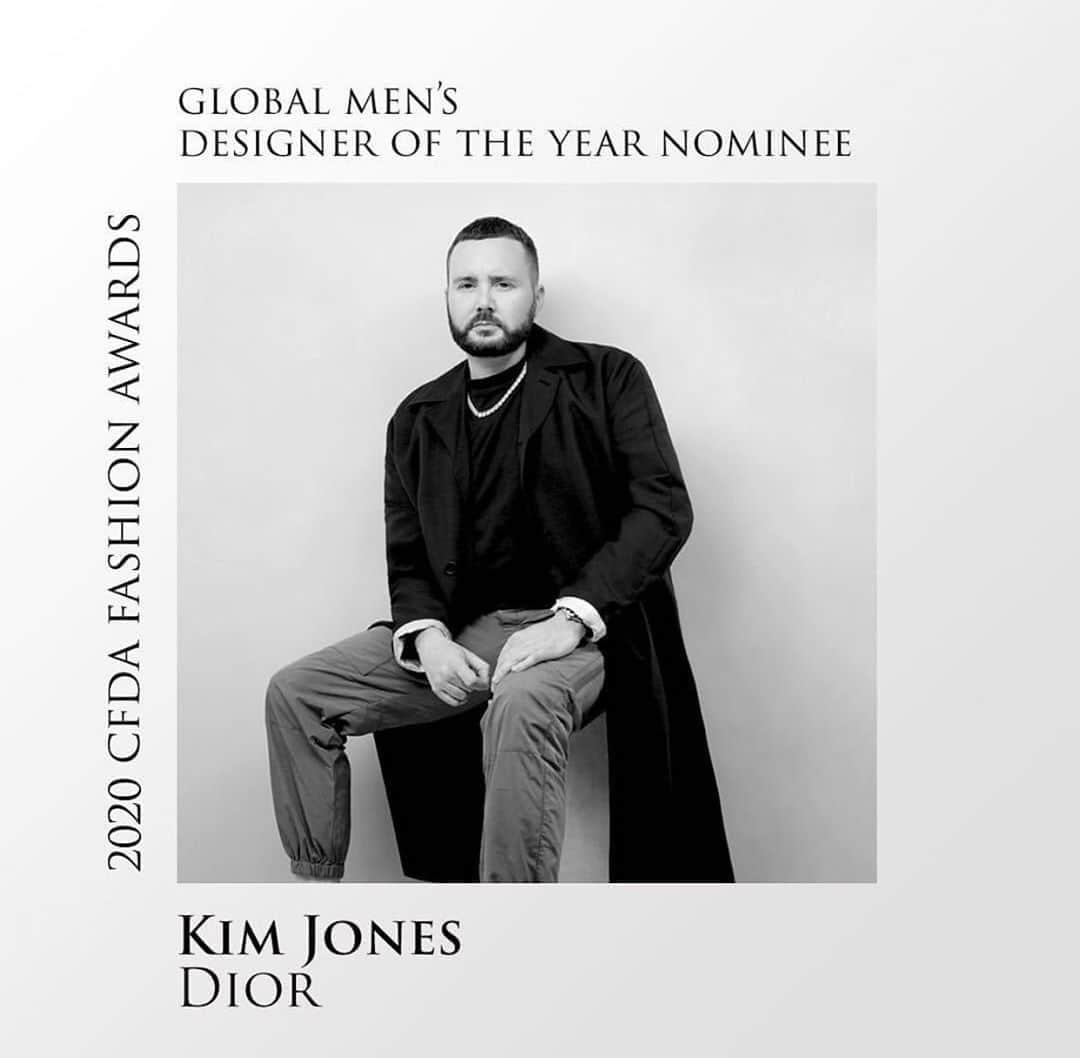 キム・ジョーンズのインスタグラム：「Thank you for the nomination @cfda」