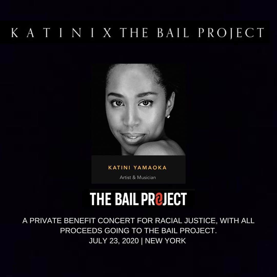 Katini Yamaokaさんのインスタグラム写真 - (Katini YamaokaInstagram)「This Thursday July 23rd I will be performing at a private benefit concert where 100% of the proceeds will go towards the @bailproject an organisation that focuses on racial justice and ending mass incarceration. Freedom should be free for all and I’m very excited to be involved in a cause I deeply believe in. For those who cannot attend I would love your support - please donate at the link in my bio. Every dollar counts - see link in bio! ⛓ 🕊❤️ @sethgrosenberg @let_music @piyushayamaoka @sherrimusiq @officialkimmyjenkins @raffierosenberg #blacklivesmatter #blm」7月20日 22時32分 - katinimusic