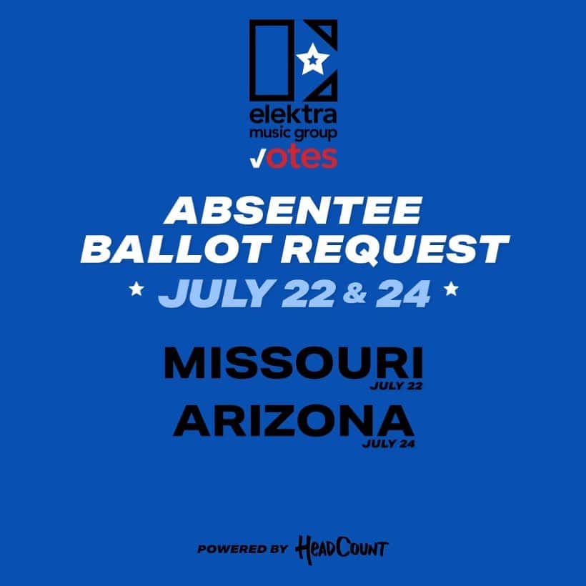 Fueled By Ramenさんのインスタグラム写真 - (Fueled By RamenInstagram)「ATTN: Missouri and Arizona, you have absentee ballot deadlines this week! Visit ATLVotes.com for more info.」7月20日 23時54分 - fueledby