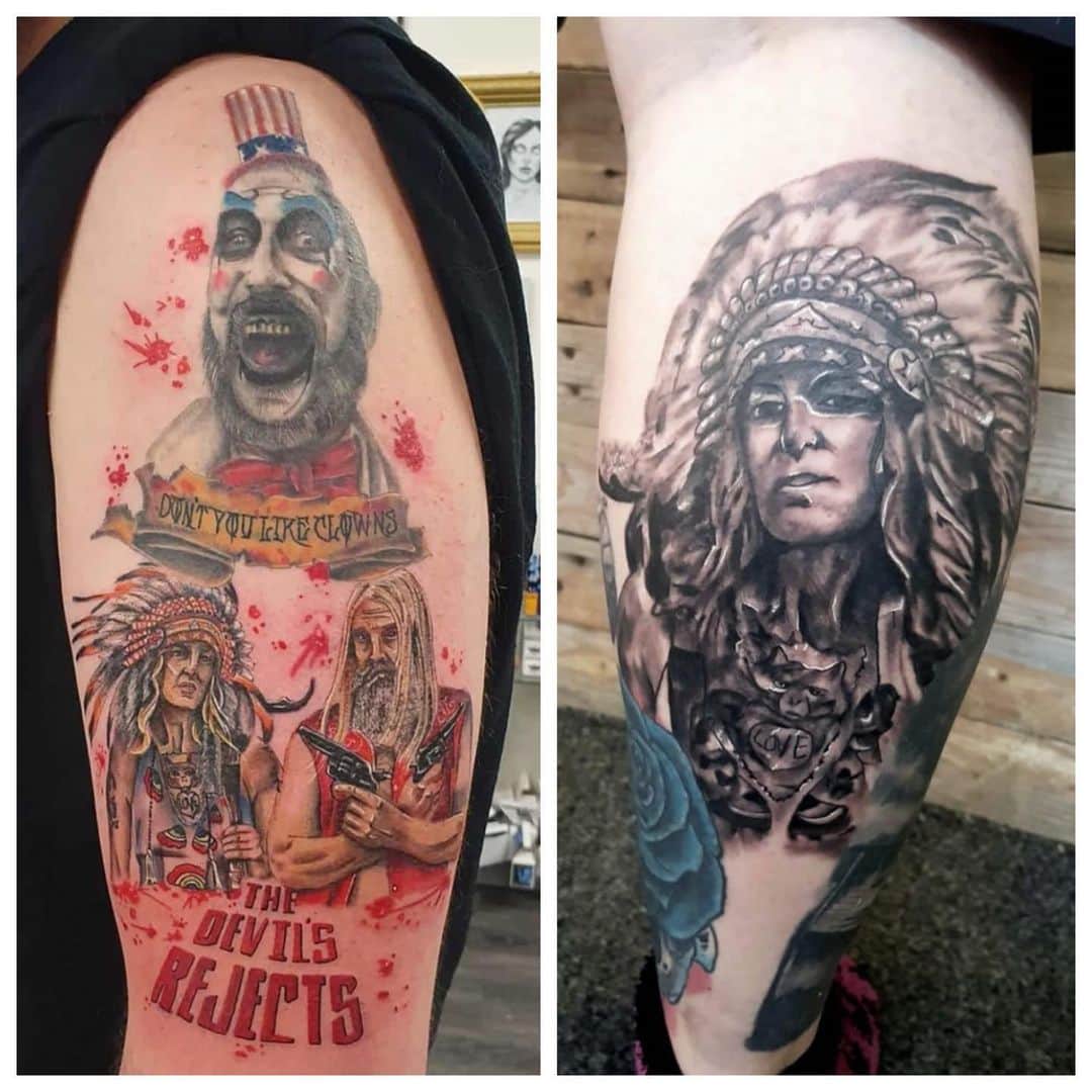 ロブ・ゾンビさんのインスタグラム写真 - (ロブ・ゾンビInstagram)「To celebrate 15 years of THE DEVIL’S REJECTS here is an avalanche of Firefly ink I noticed today! Unfortunately I don’t know who did these tattoos. So if it’s you ? Tell us. FIREFLY FOREVER! #robzombie #sherimoonzombie #billmoseley #sidhaig #thedevilsrejects #houseof1000corpses #3fromhell #drsatan」7月21日 0時22分 - robzombieofficial