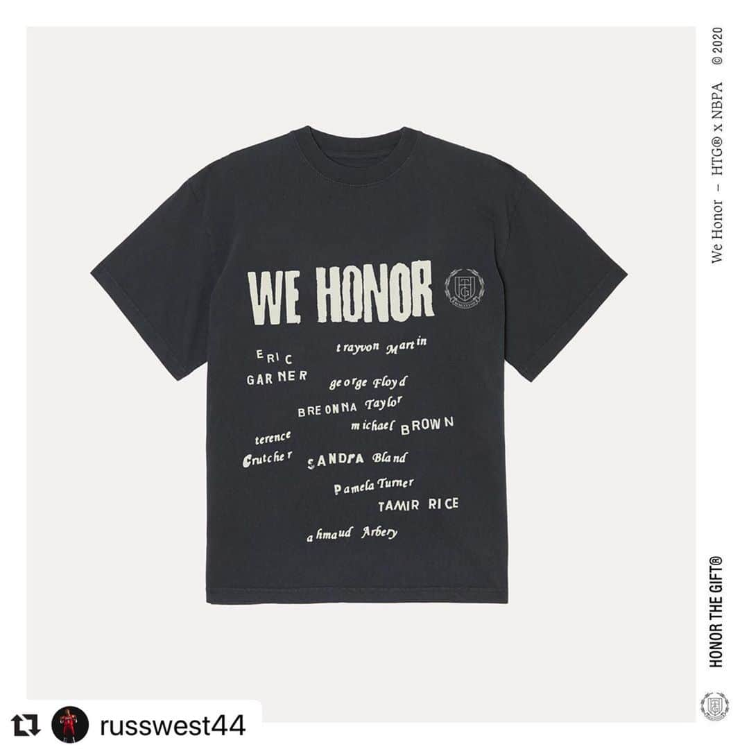 ヒューストン・ロケッツさんのインスタグラム写真 - (ヒューストン・ロケッツInstagram)「“Honor the Gift is extremely proud to collaborate with the NBPA to create a collection of shirts that allow us players to shed light on social injustice, and honor the victims and families of those who continue to inspire us.” - @russwest44」7月21日 1時18分 - houstonrockets