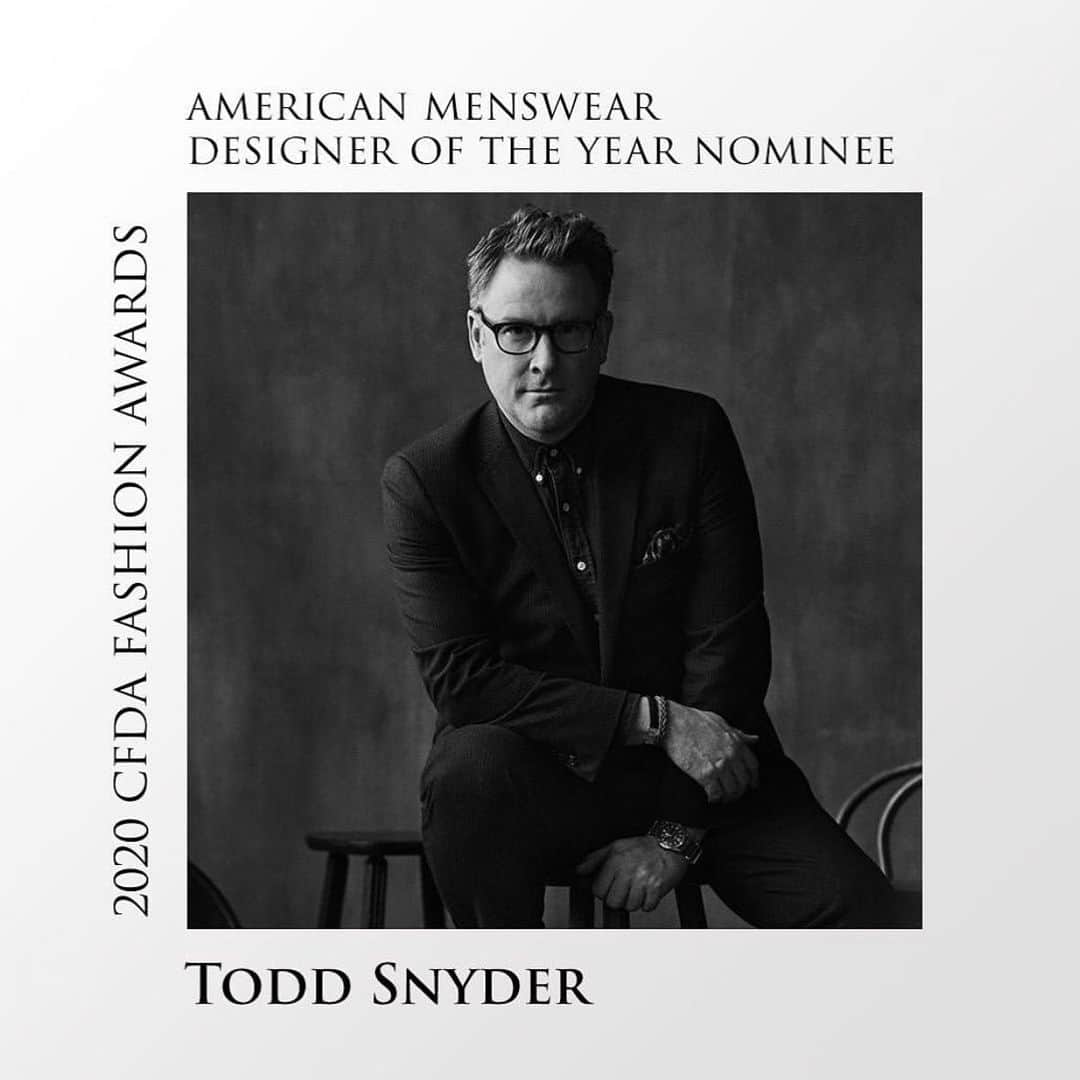 トッドスナイダーさんのインスタグラム写真 - (トッドスナイダーInstagram)「The 2020 CFDA Fashion Awards nominations are in! I am very grateful to be nominated for American Menswear Designer of the Year. Thank you 🙏 #cfdaawards #toddsnyder #cfda」7月21日 1時14分 - toddsnyderny