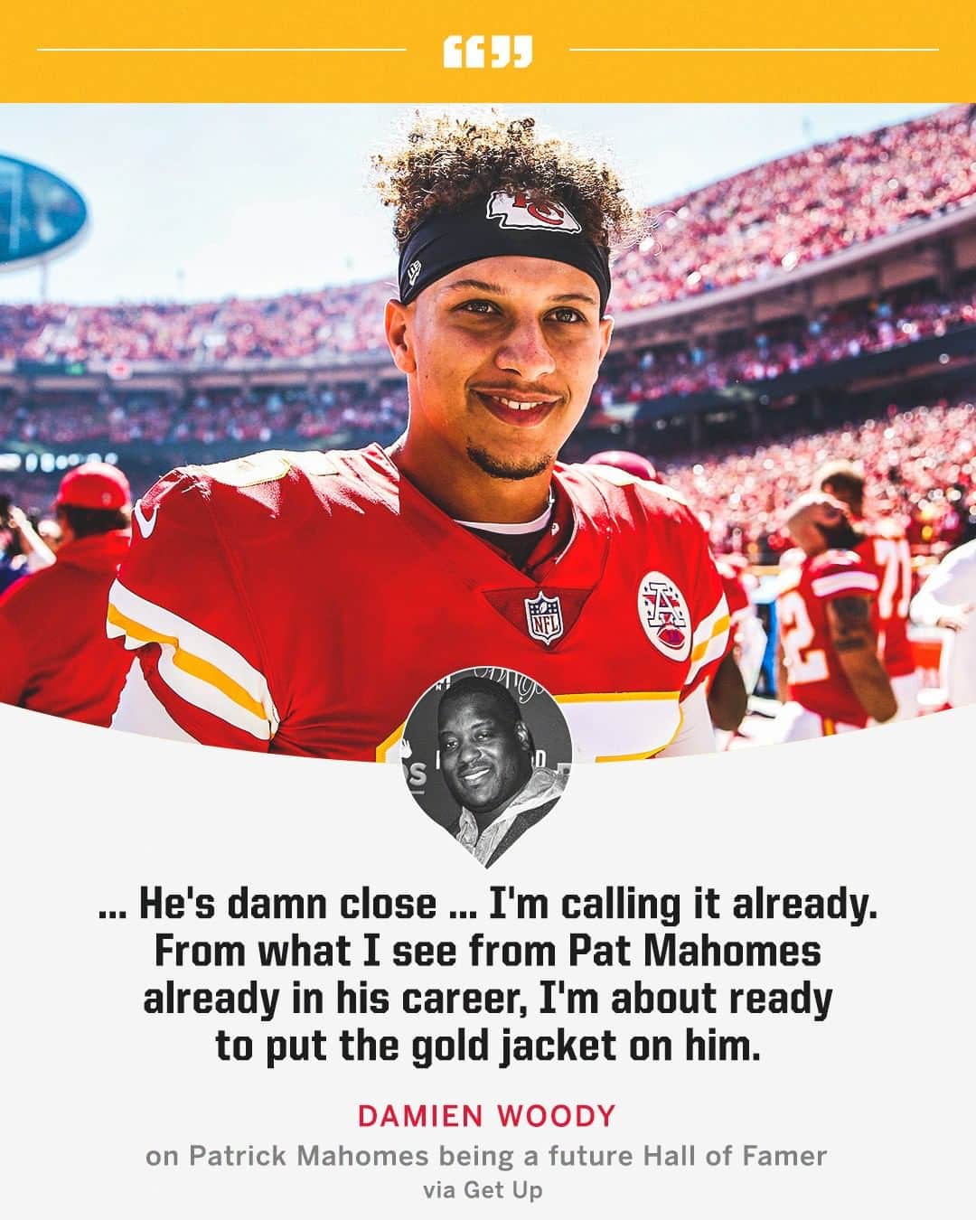 espnさんのインスタグラム写真 - (espnInstagram)「@damienwoody is just about ready to put Patrick Mahomes in Canton ✨ (via @getupespn)」7月21日 1時50分 - espn