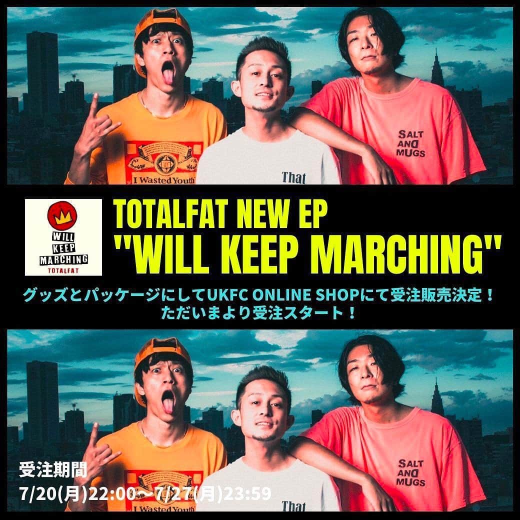 TOTALFATのインスタグラム：「最後にライブをやった日から145日。バンドマンとして、ミュージシャンとして溢れた想いとインスピレーションを５曲に詰め込んだ。 悲しいニュースや、憤りを感じる世の動きに、俺たちは屈しない。諦めない。 音楽を止めずに進み続ける強さをこのEPで届けます。  Shun」