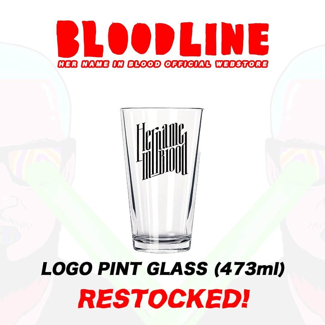 Her Name In Bloodのインスタグラム：「パイントグラスが再入荷！ セール品や新商品と併せてCHECKを🍻🌴」