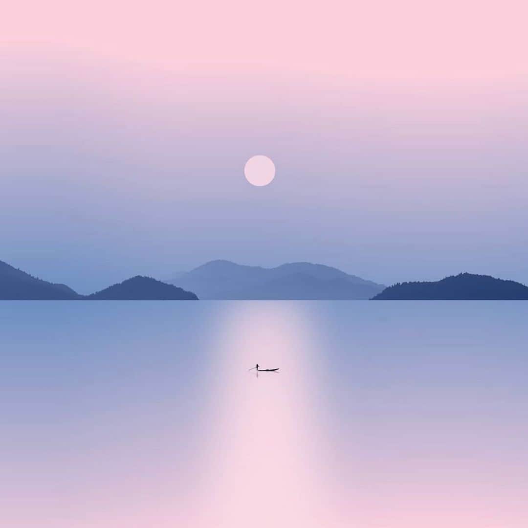 Canon Photographyさんのインスタグラム写真 - (Canon PhotographyInstagram)「Simplicity at its best  Photography - @andhikaramadhian  Curated by @henry.nathan  #still #digitalart #sunrise #lake #mountains」7月21日 4時32分 - cpcollectives
