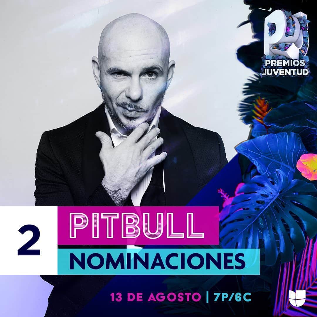 ピットブルのインスタグラム：「Gracias a todos mis fans y a @univision por el apoyo. Asegúrense de votar hoy en www.premiosjuventud.com. Dale! #mequedarécontigo #ibelievethatwewillwin #premiosjuventud  @neyo @lenieroficial @elmicha」