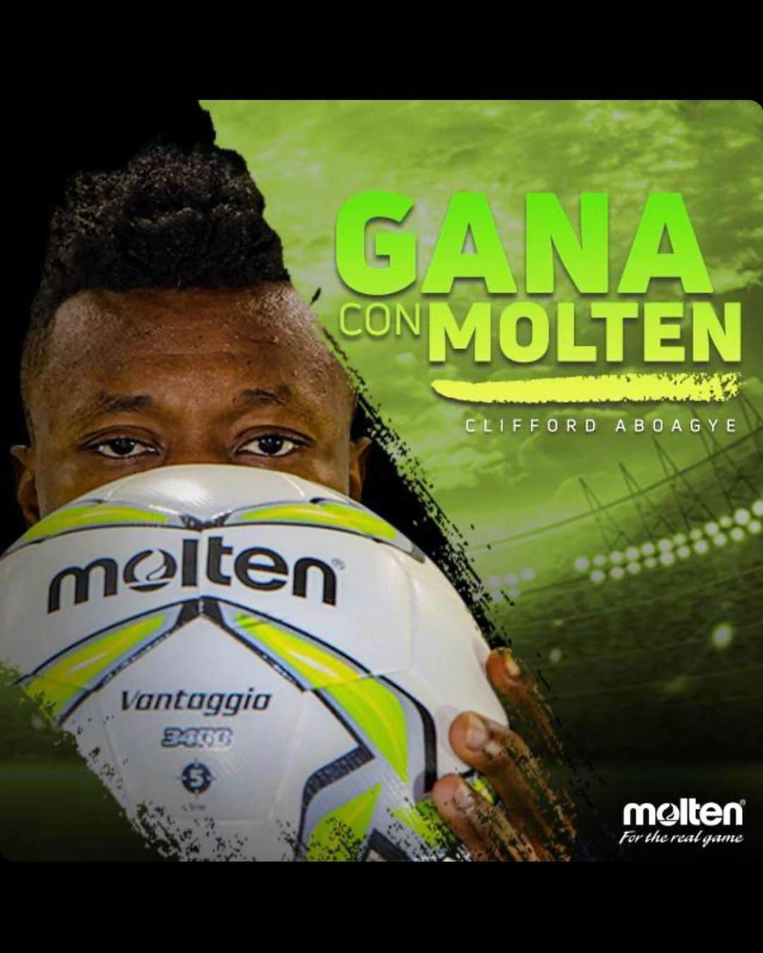 クリフォード・アボアガイのインスタグラム：「¡Atención amigos! 😄 En colaboración con @moltenmex , les quiero regalar 3 balones Vantaggio 3400⚽🔥 Solo debes hacer lo siguiente: .  1. Sigue a @moltenmex y mi cuenta @c.a_10 2. Sube un video a tu perfil como POST, haciendo tu mejor truco con un balón 3. Usa el hashtag #GanaConMolten 4. Etiqueta a @moltenmex  y @c.a_10 . Los mejores 3 serán los ganadores 🏆 . Tienes hasta el viernes 24 de julio para participar. Los ganadores serán anunciados el lunes 27 de julio en esta cuenta. Únicamente para seguidores en territorio mexicano.  ¡Lúcete y demuestra toda tu magia! 🙌 #Molten #fortherealgame」